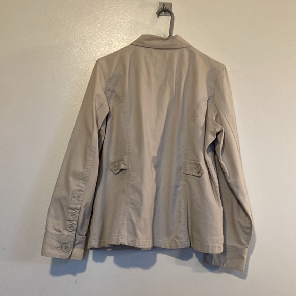 Bailey’s Point kaki pocket full button up front cargo jacket coat Large (13/15) - Picture 6 of 10